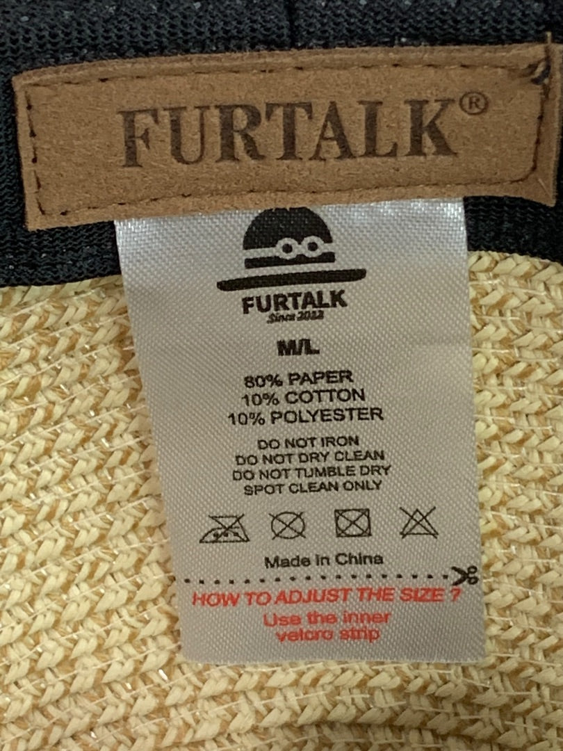 Medium Large Furtalk Packable New Womens Straw Sunhat Chin Strap