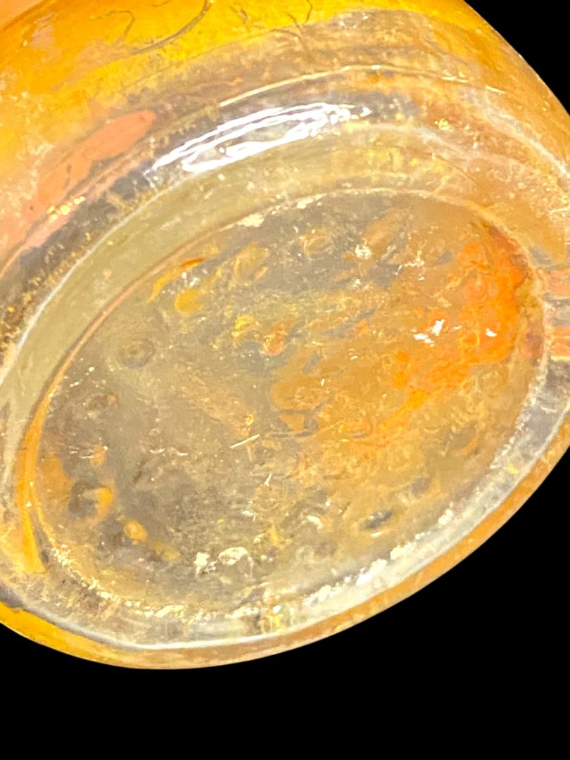 Vintage Esquire Scuff-Kote Clear Glass Shoe Polish Bottle and Cap 4"h