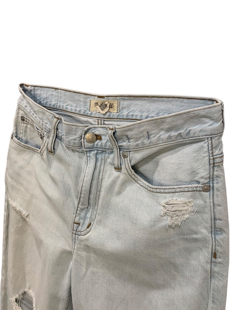Size 26 Madewell Jeans The Slouchy Boyfriend Womens Light Wash Distressed