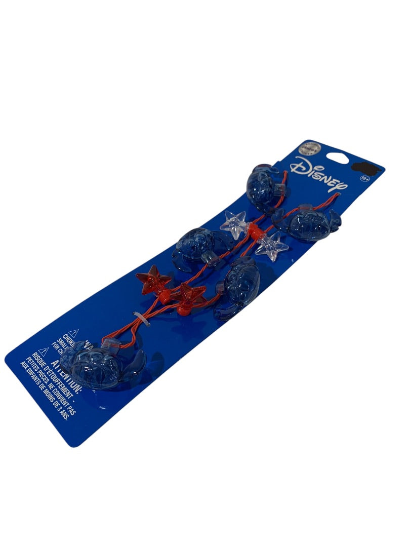 Disney Patriotic Stitch Light Up Necklace Ages 12+ Overhead Long