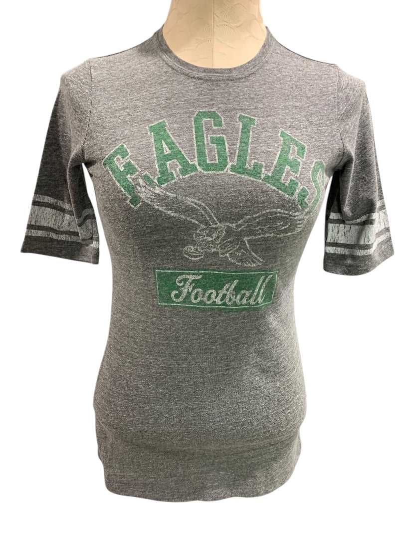 Medium Junk Food Womens Philadelphia Eagles Retro Fitted Tshirt