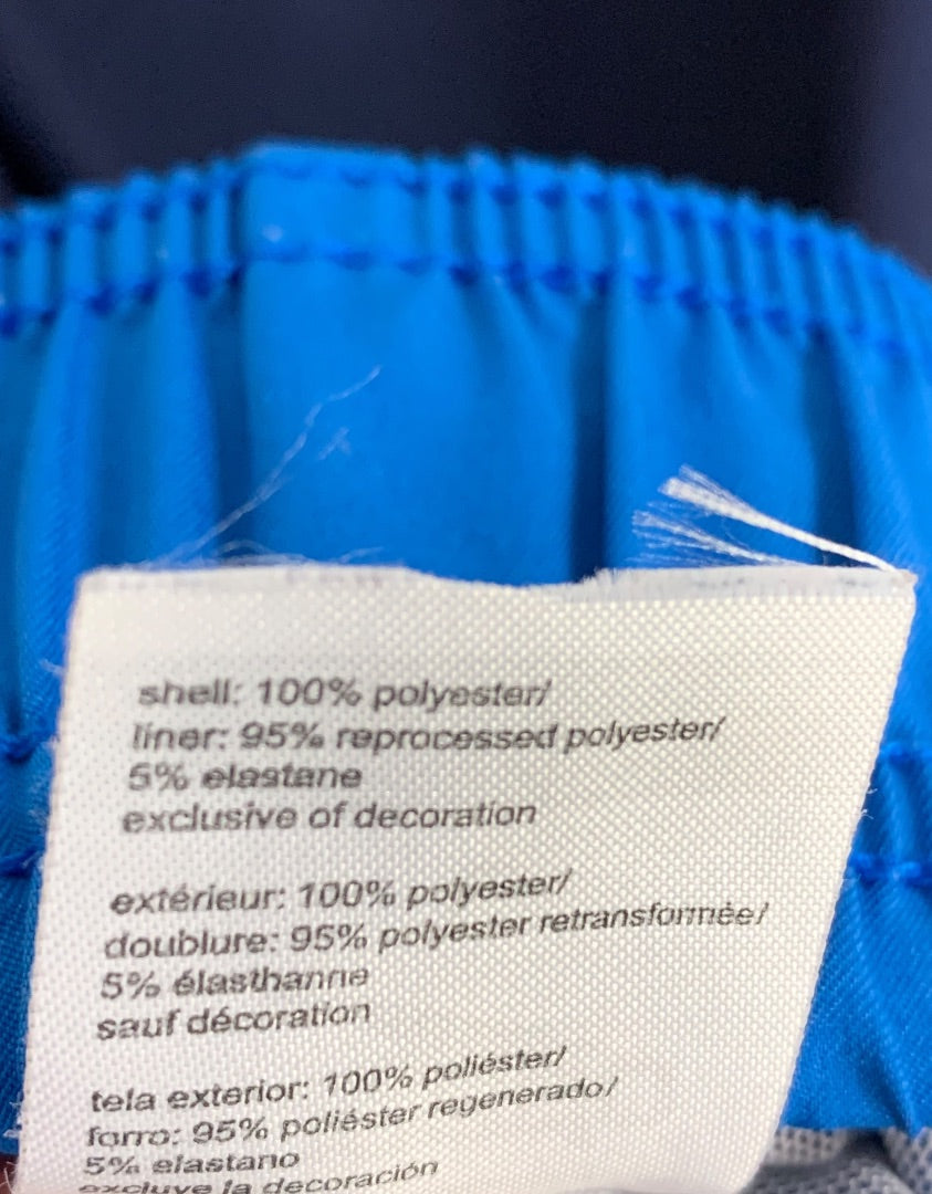 Large Speedo Mens Swim Trunks Elastic Drawstring Navy Blue