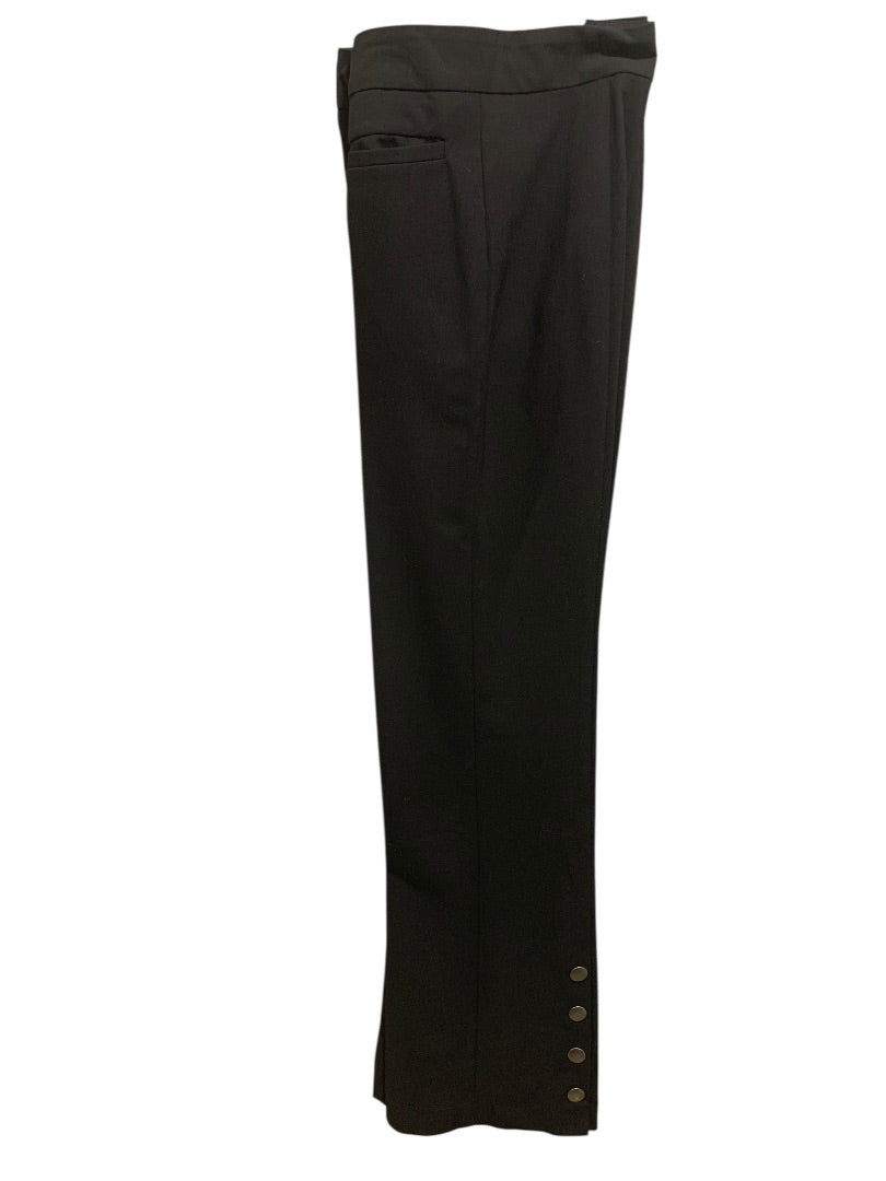 Size 0 bebe Womens Black Dress Pants Snap Calf Detail