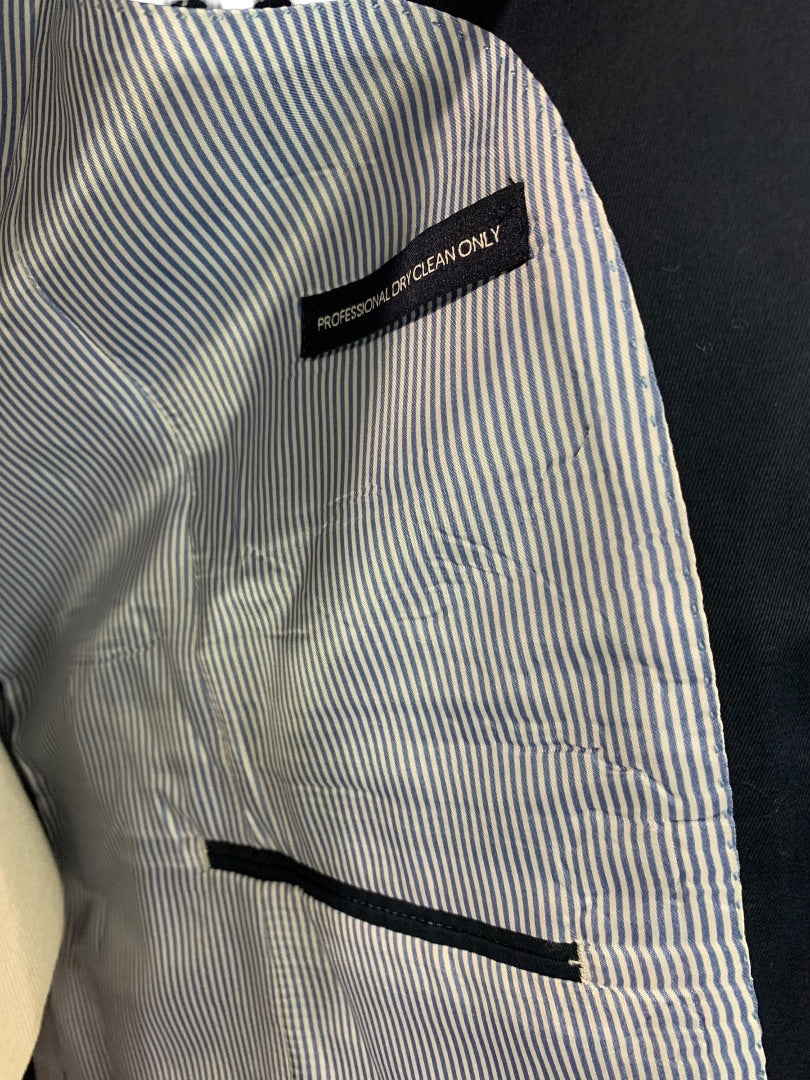 38R Tommy Hilfiger Mens Navy Blue Cotton Sport Coat Jacket