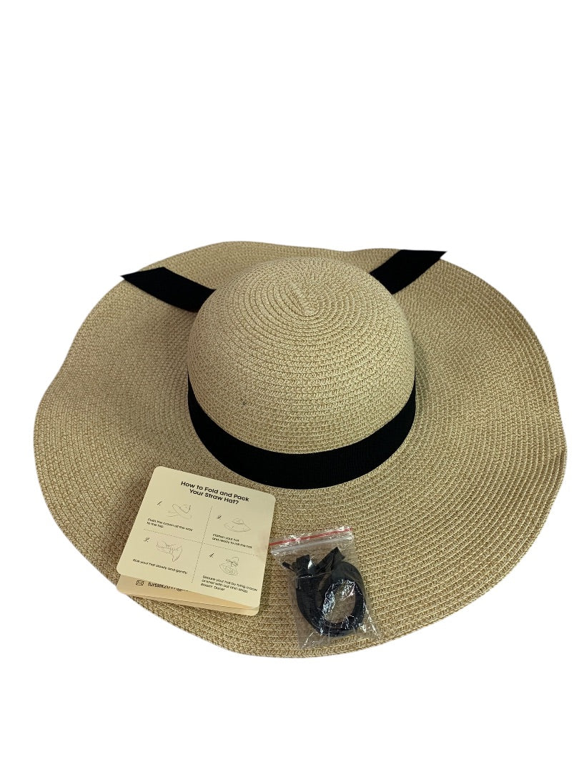 Medium Large Furtalk Packable New Womens Straw Sunhat Chin Strap