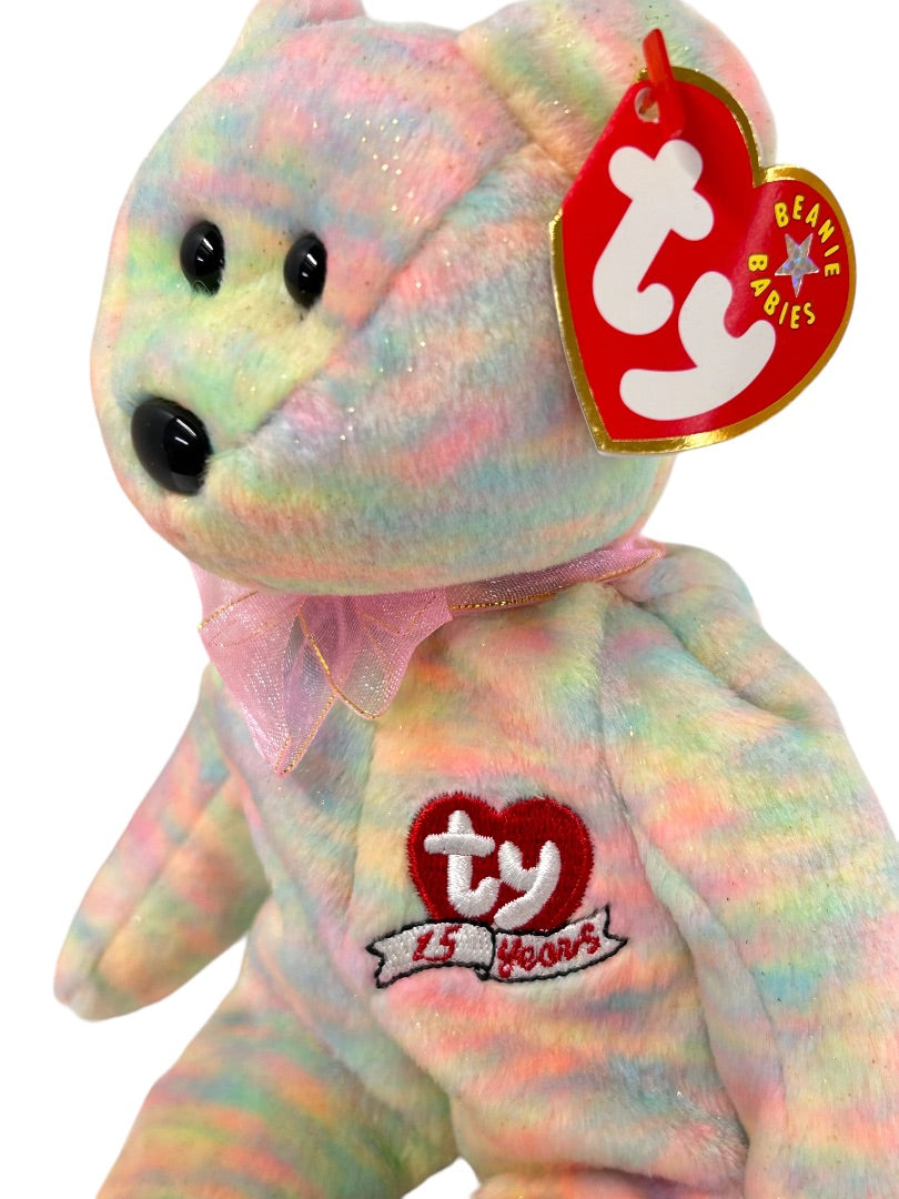 Ty Beanie Babies 15 Years 2001 Celebrate Bear Stuffed Animal Tags