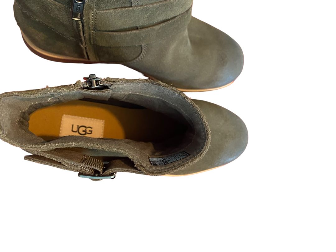 9.5 Ugg Womens Josefene Suede Ankle Booties olive Army Green NWOB