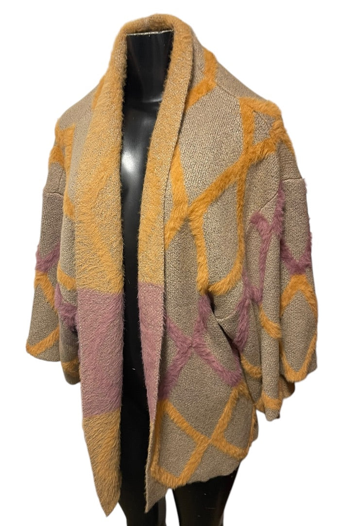 Medium/Large Kori America Womens New The Carter Cardigan Retro Look