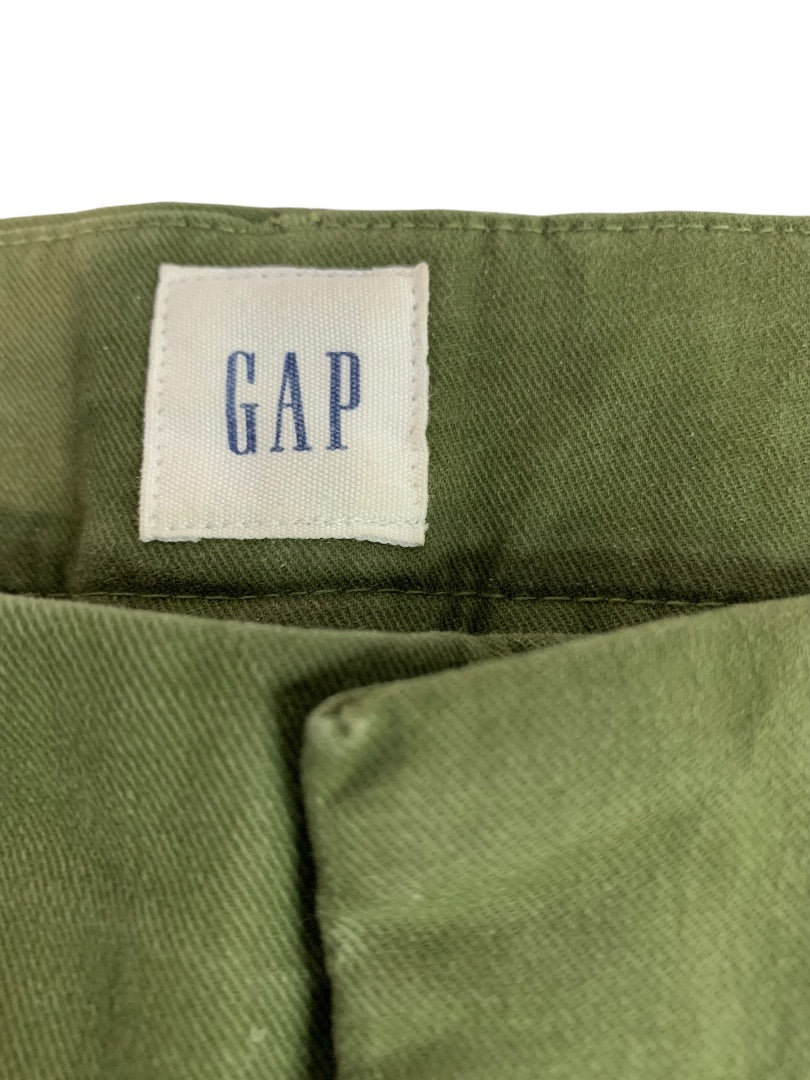Size 00 Gap Womens Slim Ankle Khaki Pants Olive Green
