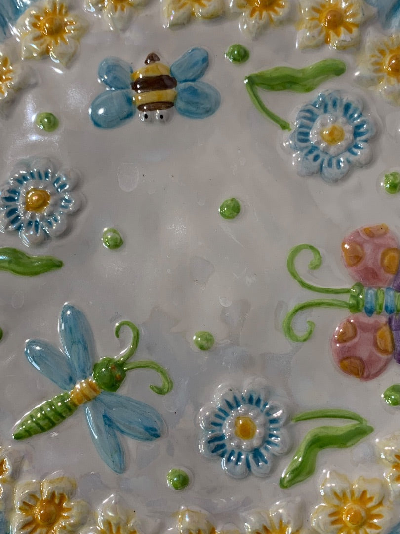 CottonTale Collection Decorative Dish Easter Spring Textured 8 Inch