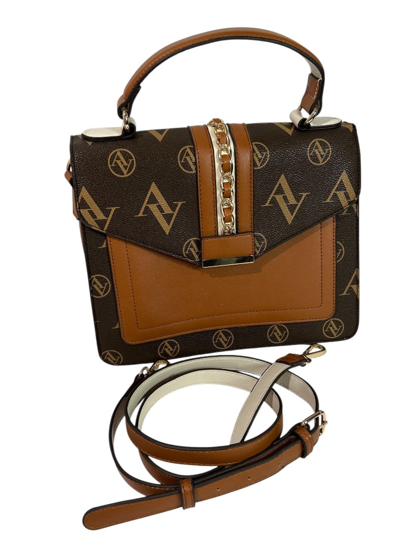 Adrienne Vittadini Top Handle Satchel Bag Removable Shoulder Strap The Signature Collection