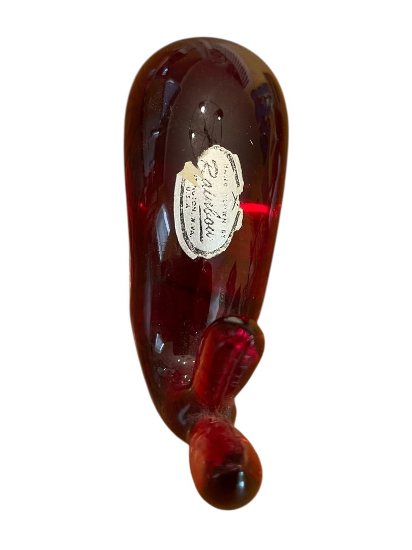 Vintage Rainbow Hand Blown Glass Whale Red Huntington West Virginia Sticker
