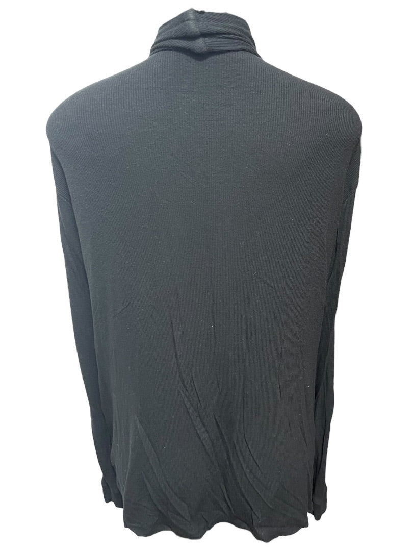 3X INC International Concepts Black Long Sleeve Womens Soft Knit Cardigan