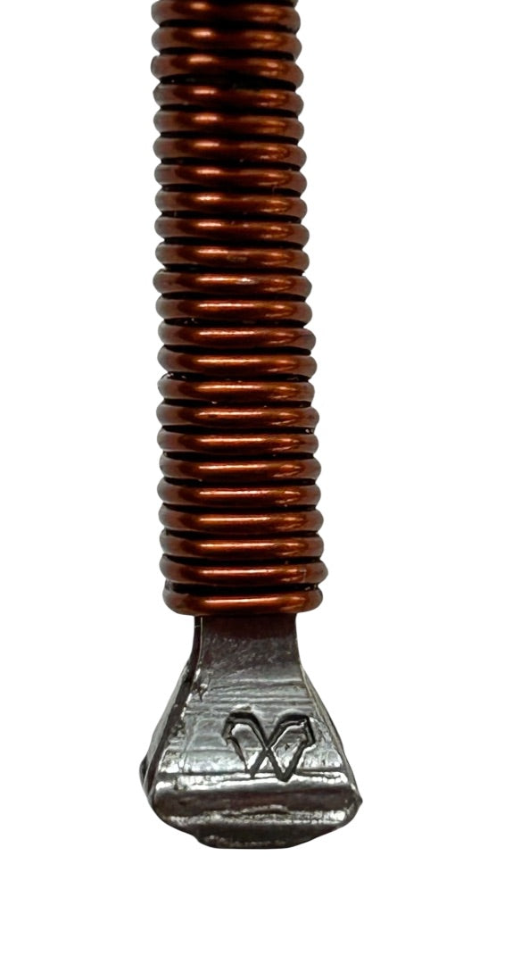 Silvertone and Copper Color Wrapped Cross Pendant Funky 1.75"