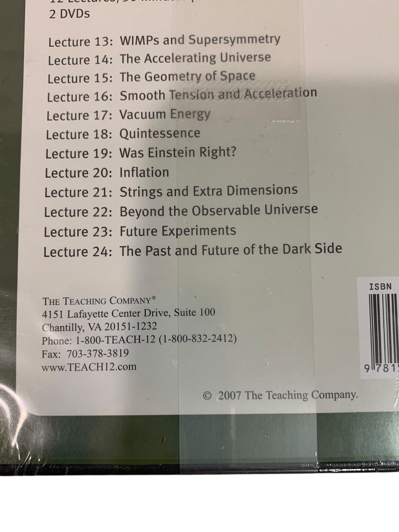 The Great Courses DVD Set Science & Mathematic Dark Matter, Dark Energy Sealed