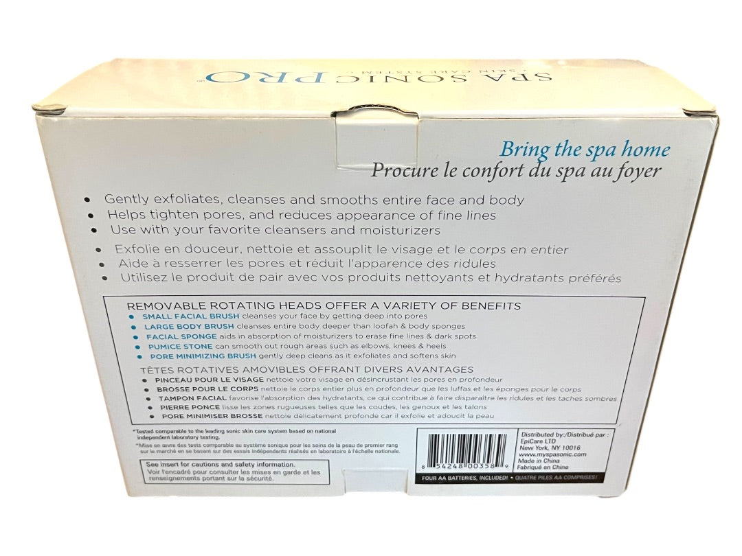 Spa Sonic Pro Skin Care System 2 Speeds New in Box