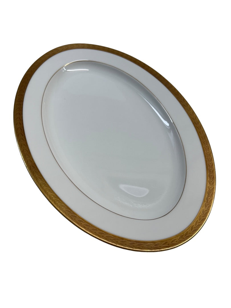 Sango Royalty Pattern White Gold Trim 14" Oval Serving Platter 1970s