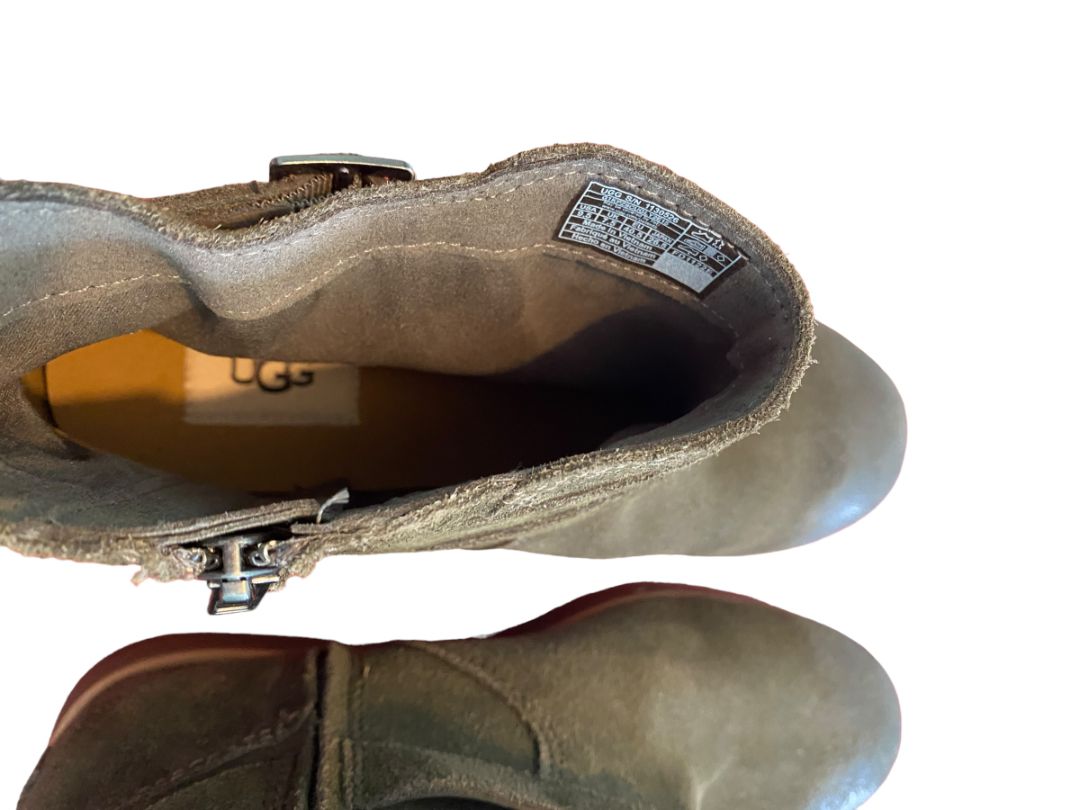 9.5 Ugg Womens Josefene Suede Ankle Booties olive Army Green NWOB