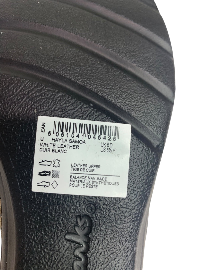 Size 8.5 Clarks Womens Hayla Sandal Beige Leather Adjustable Lightweight