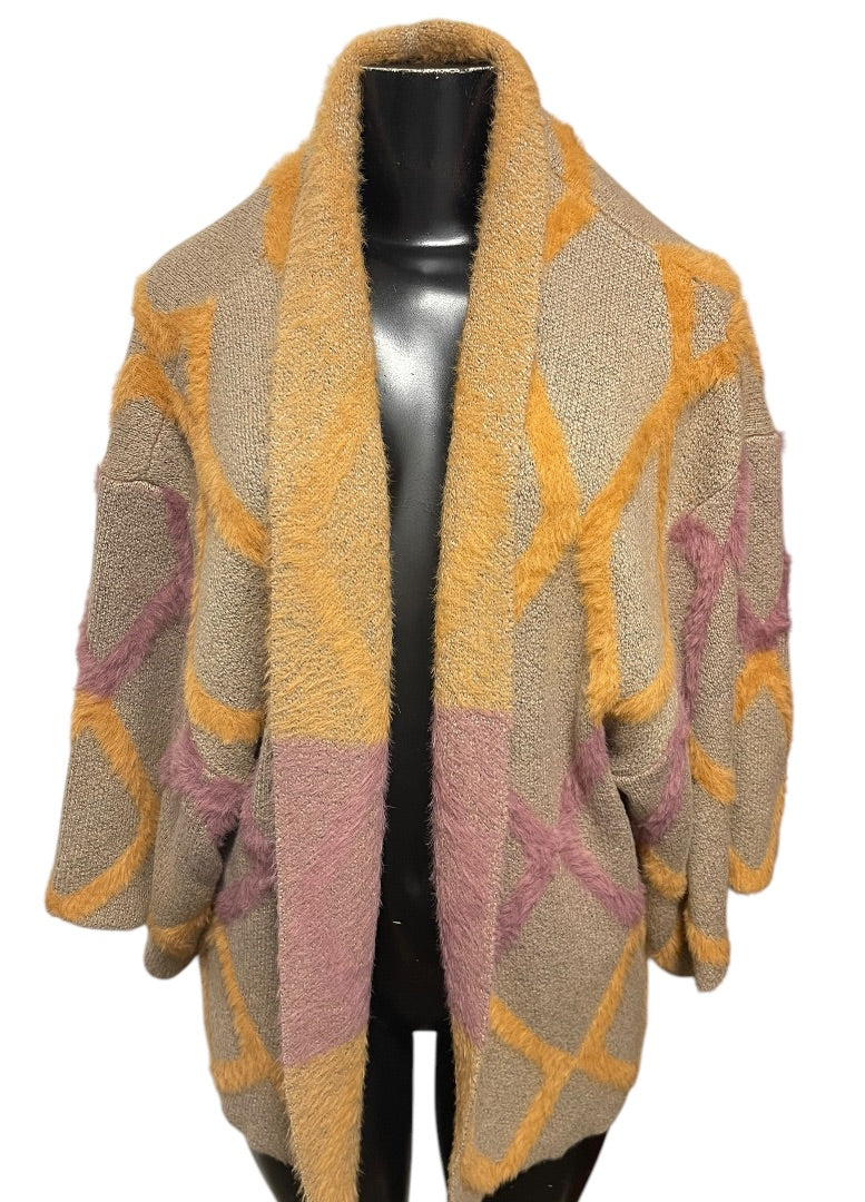 Medium/Large Kori America Womens New The Carter Cardigan Retro Look