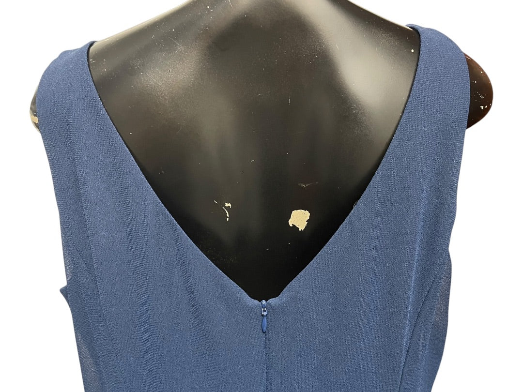 18 Jan's Boutique Eveningwear 2 Piece Full Length Dress & Jacket Navy