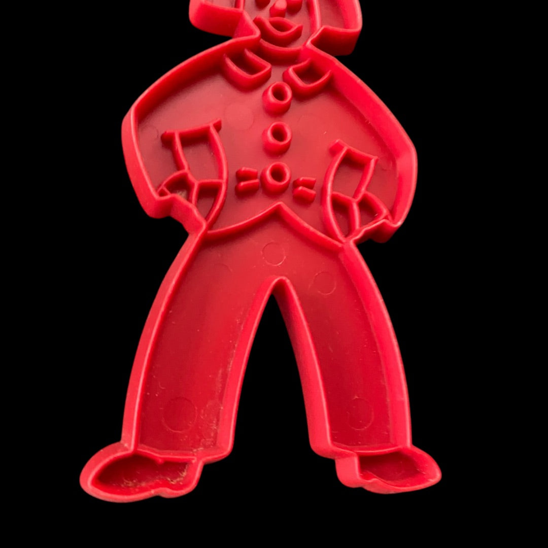 Tupperware 1970s Red Plastic Cookie Cutter USA Dutch Boy Clown Figure