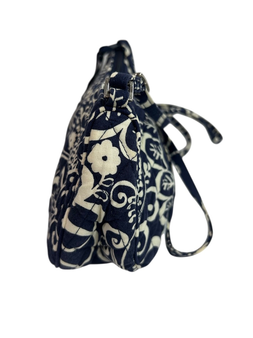 Vera Bradley Twirly Bird Frannie Crossbody Bag Navy Blue