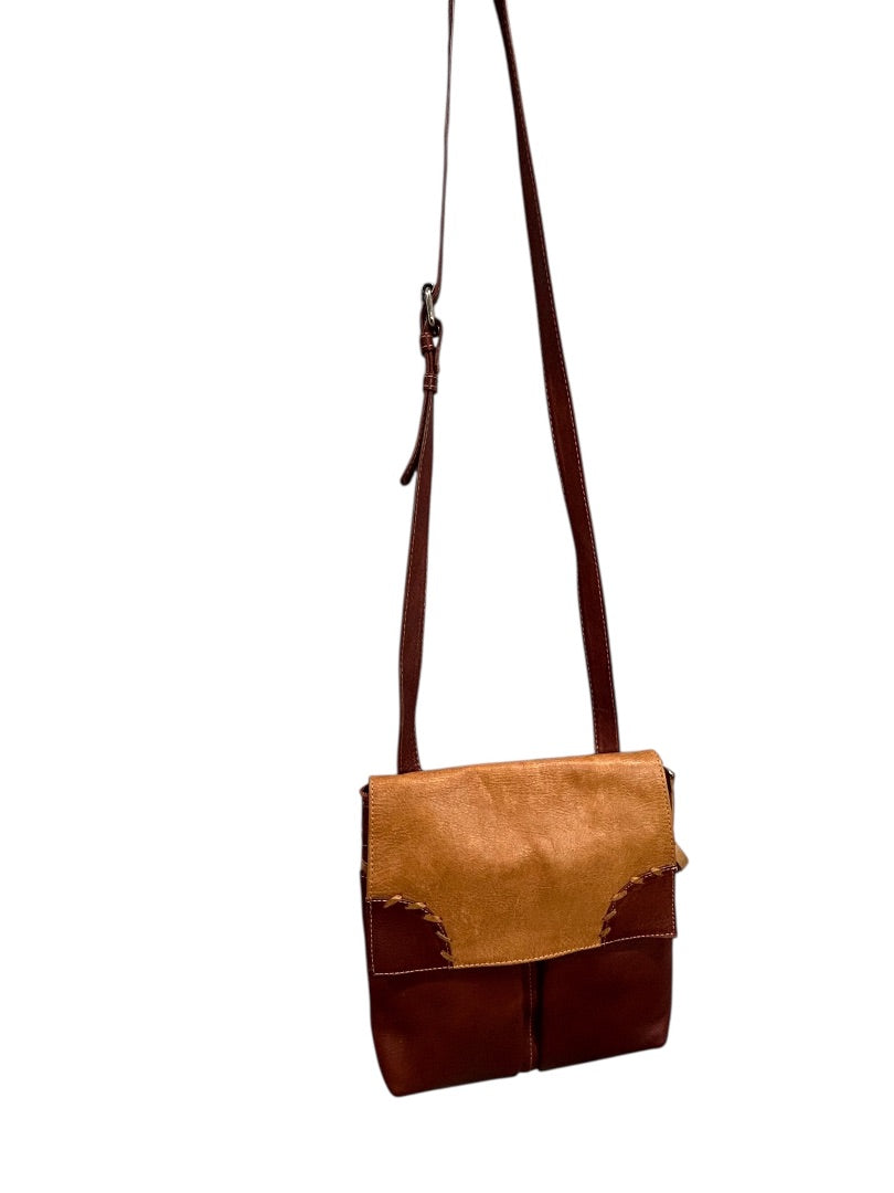 JL Saldivar Paraguay Handcrafted Two Tone Brown Crossbody Bag