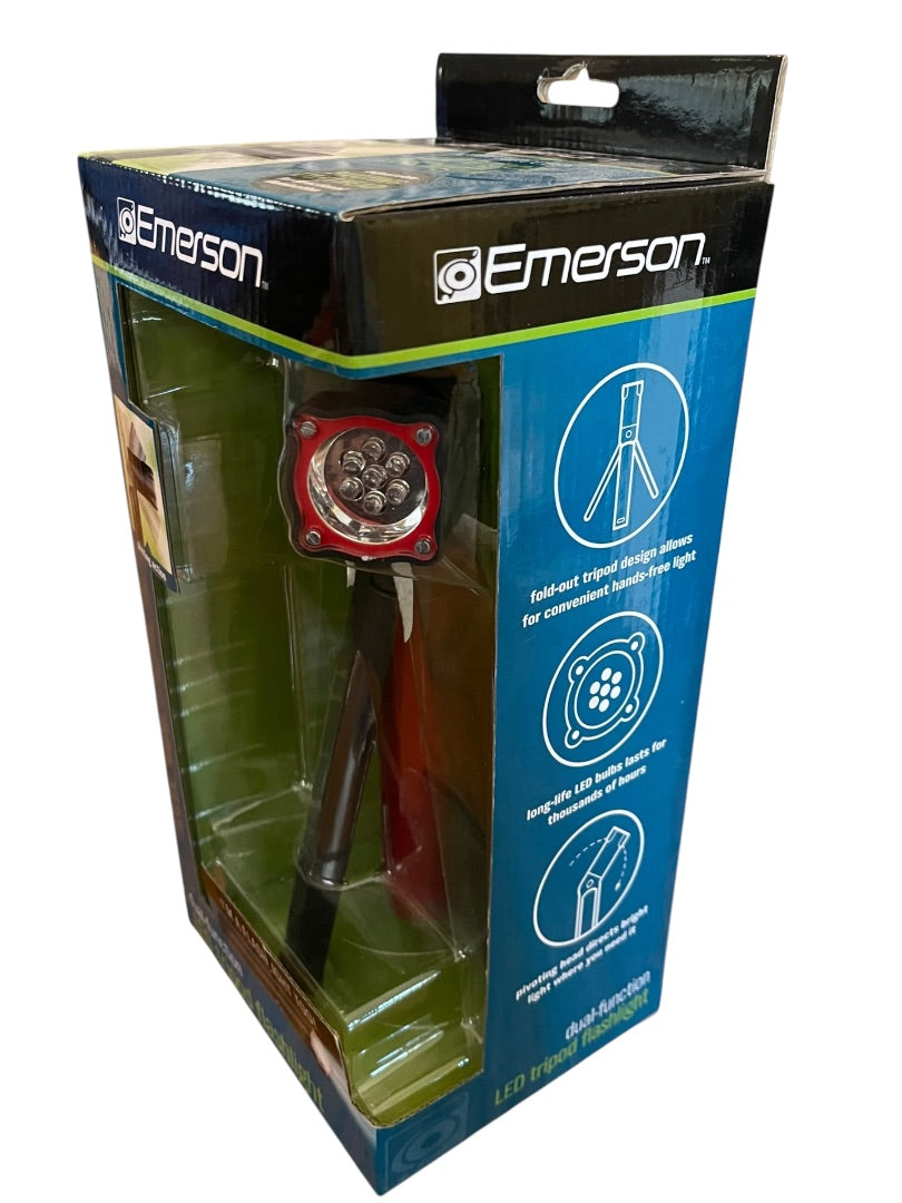 Emerson Dual Function LED Tripod Adjustable Flashlight New