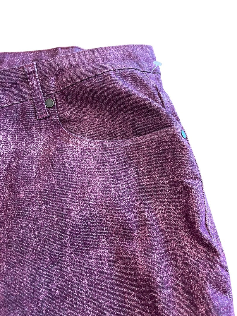 Size 30W Denim 24/7 Stretch Straight Leg Jeans Pockets Purple New