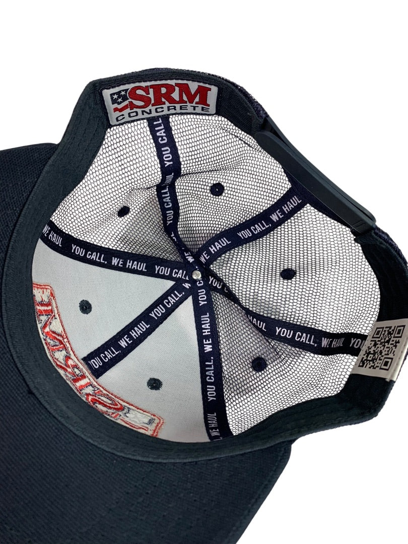 SRM Concrete Adjustable Snapback Mesh Cap Hat Navy Blue