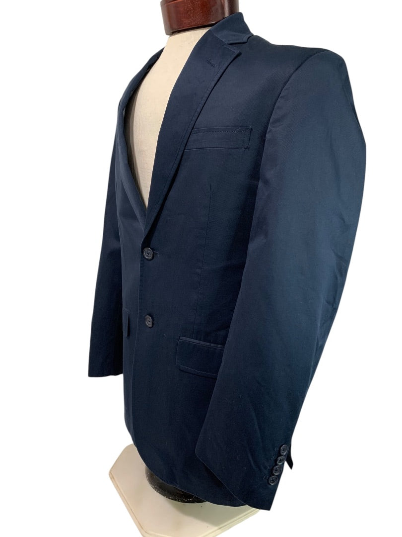 38R Tommy Hilfiger Mens Navy Blue Cotton Sport Coat Jacket