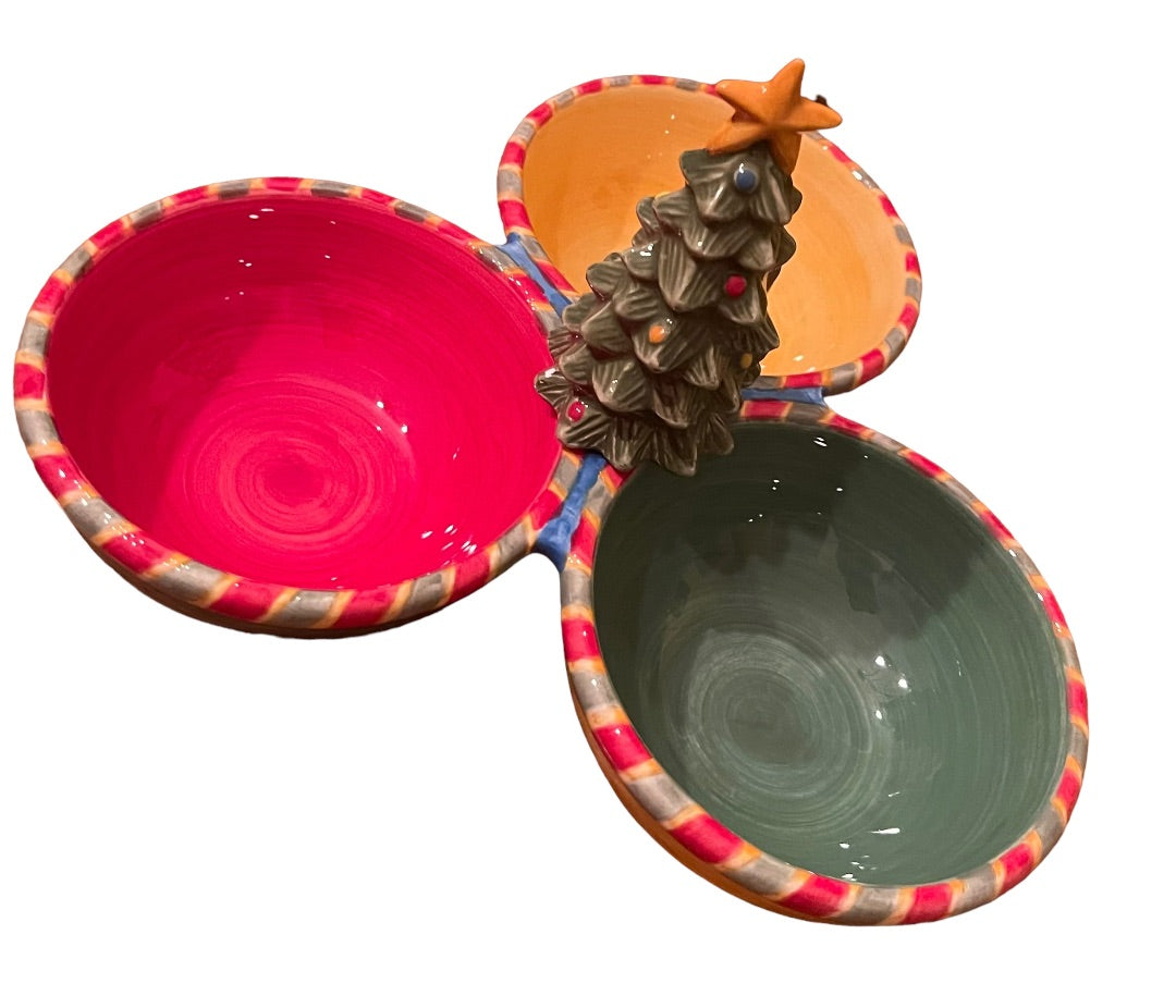 Christmastime in the City Chuck Fischer Sango 3 Part Serving Set Item # 2311-201