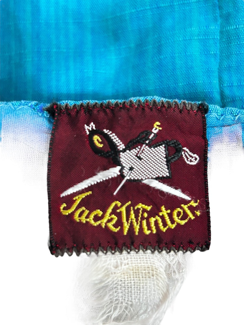 Jack Winter Women's Vintage 1960s Teal Shorts Pockets Retro Belt