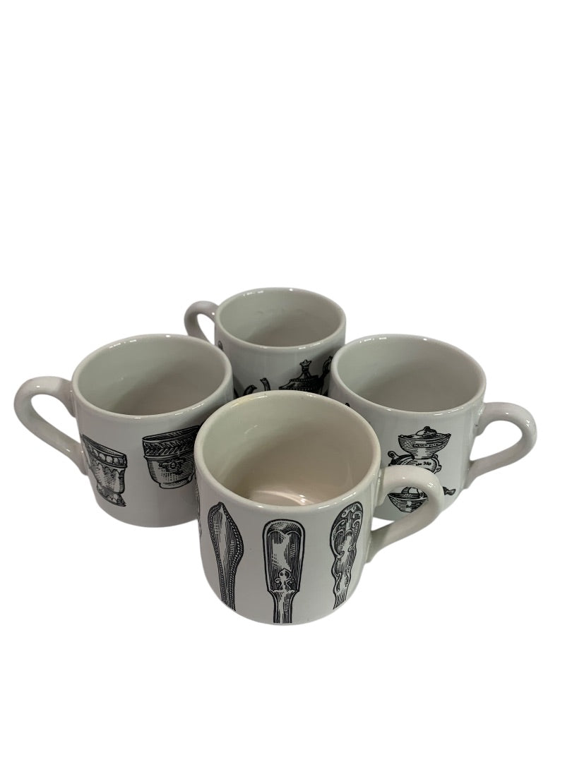 Cooks Club 4 Piece Demitasse Set In Box Kitchen Theme