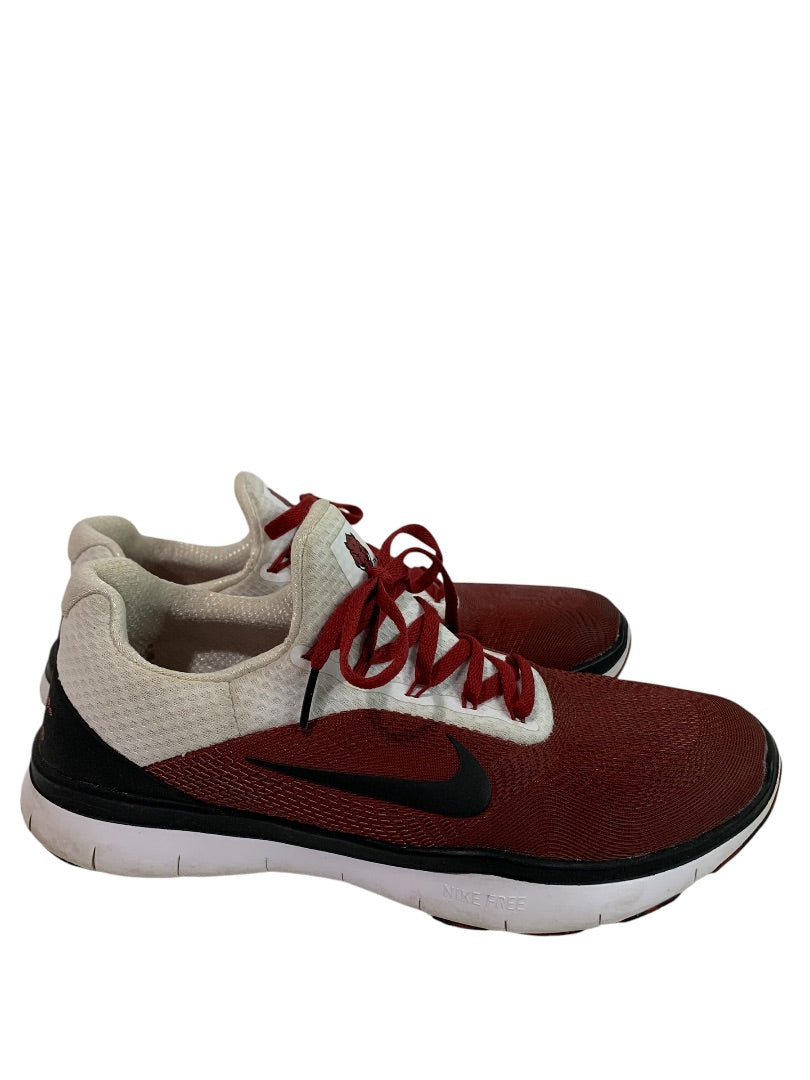 Size 9.5 Nike Free Trainer Mens Sneaker Arkansas Razorbacks Go Hogs Woo Pig