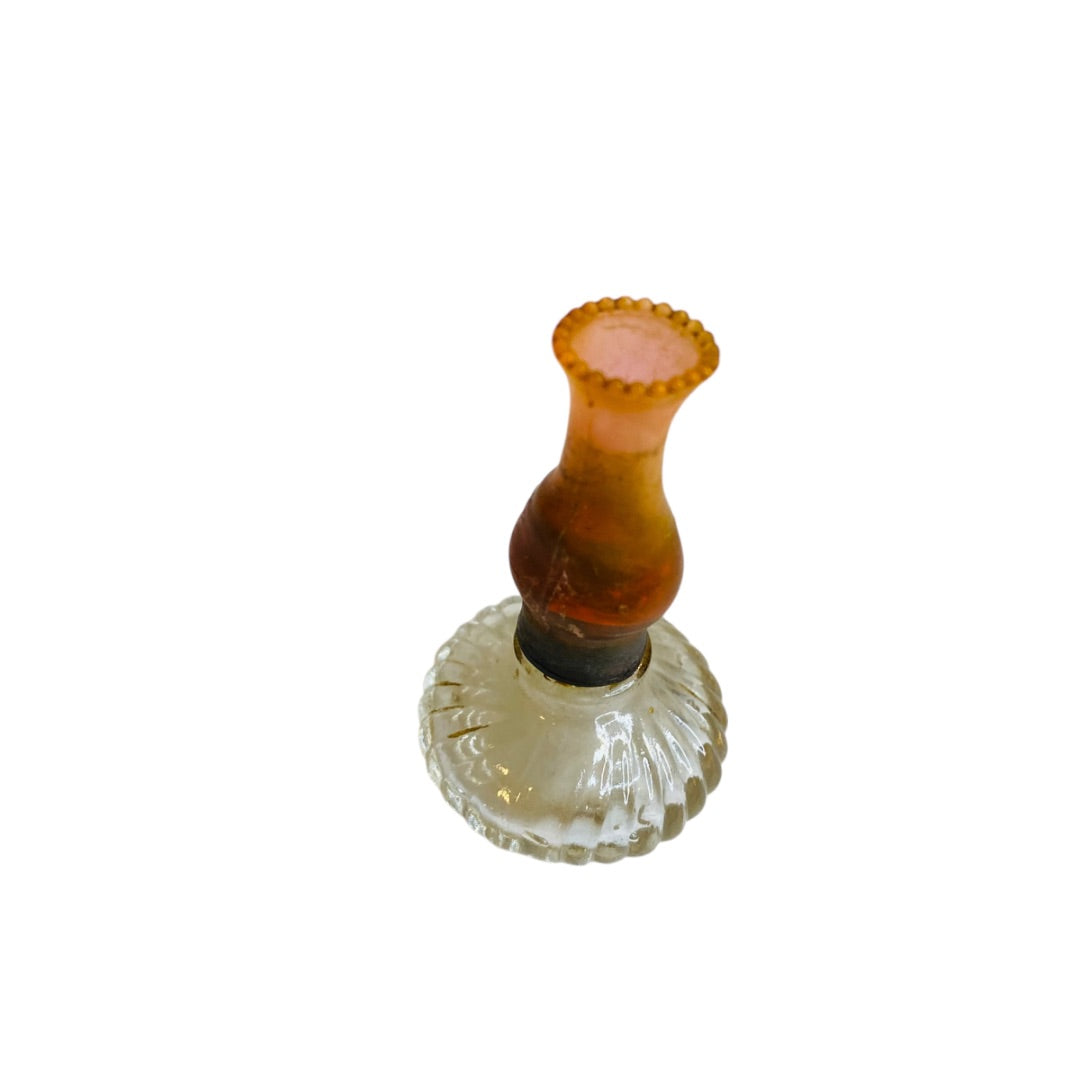 Vintage Miniature Dollhouse Oil Kerosene Lamp Glass Acrylic 2.25 Inch