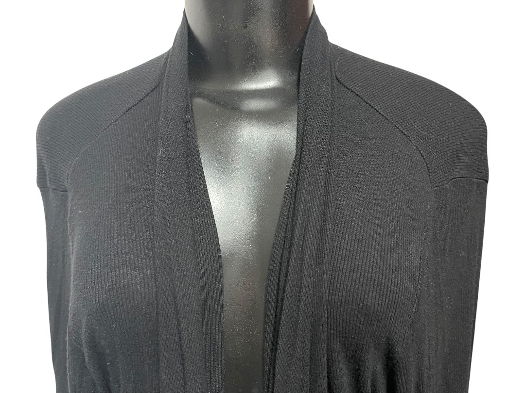 3X INC International Concepts Black Long Sleeve Womens Soft Knit Cardigan