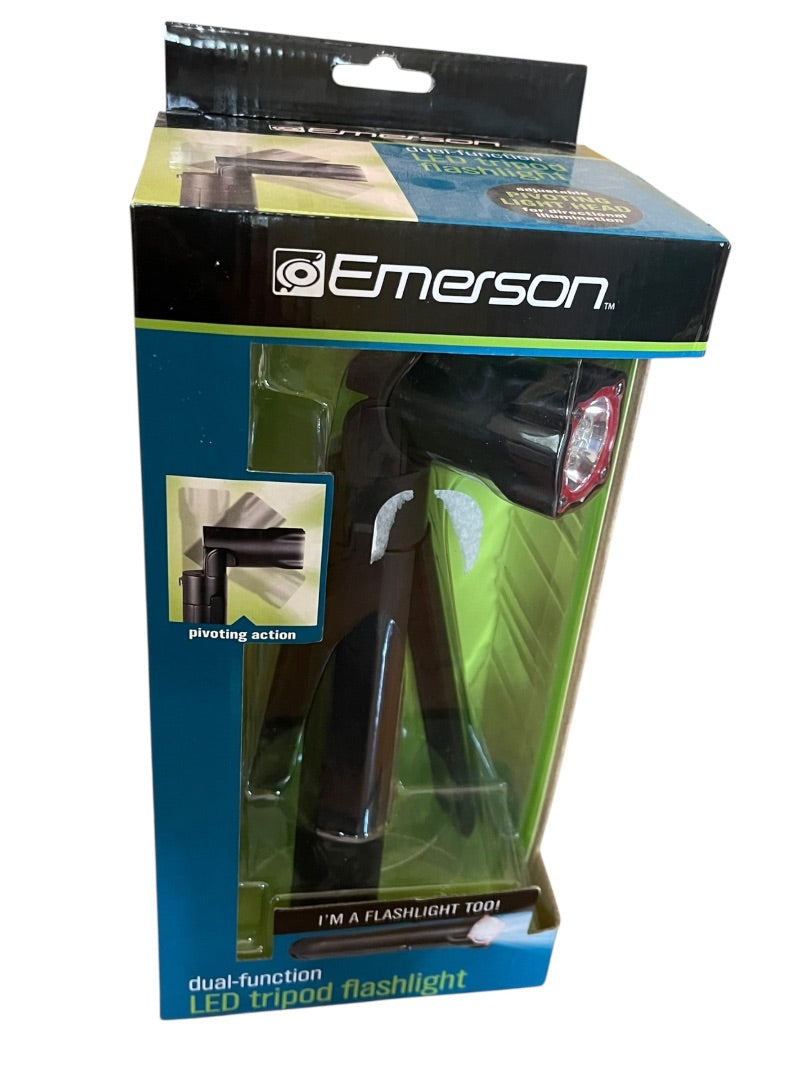 Emerson Dual Function LED Tripod Adjustable Flashlight New