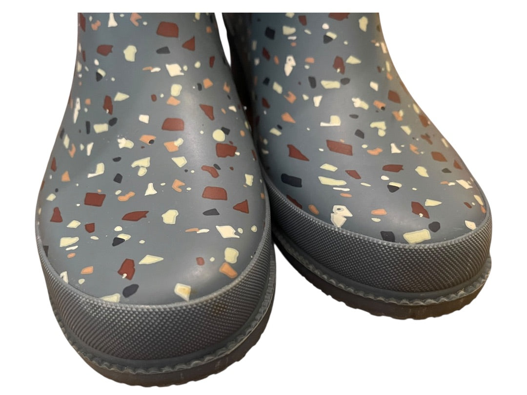 Size 8 Lucky Brand Reigney Terrazzo Rain Ankle Boot Blue Womens