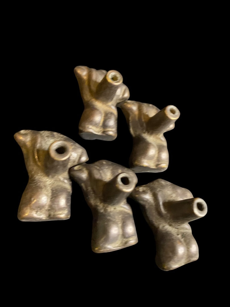 Set of 5 Bronze Male Torso Drawer Pull Knobs 45mm 1.7"