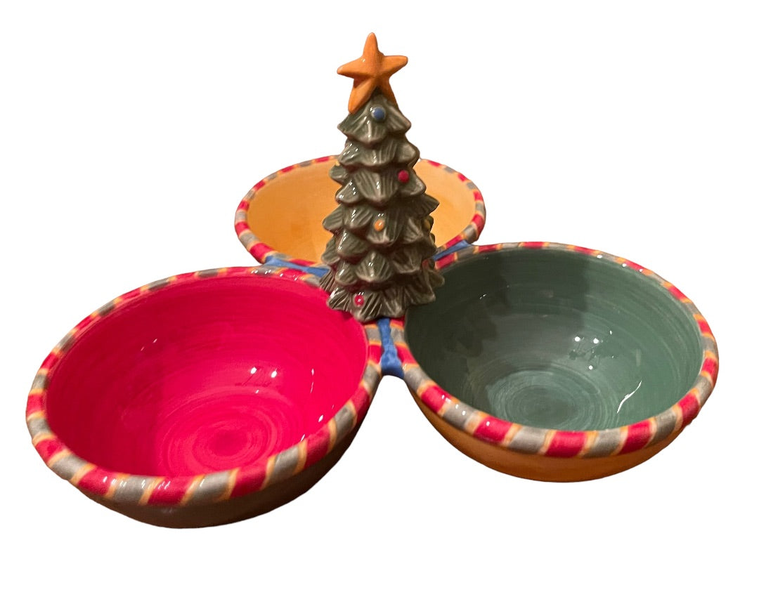Christmastime in the City Chuck Fischer Sango 3 Part Serving Set Item # 2311-201