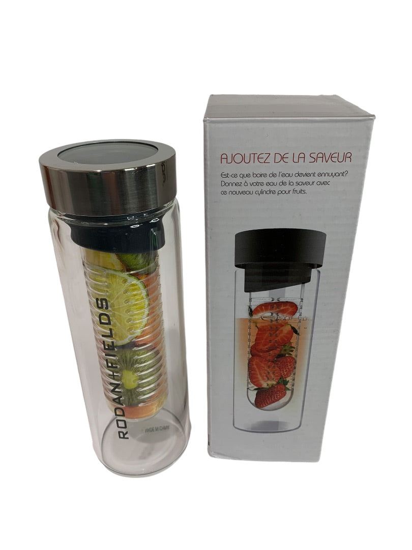 ASOBU Flavour It 20 oz Fruit Infuser Reusable Glass Water Bottle Infusion New