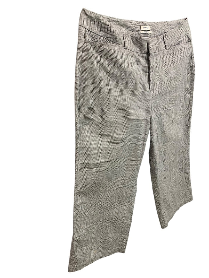 Size 16 Dockers Womens Plaid Gray Pants Mid Rise Curvy Metro Capri