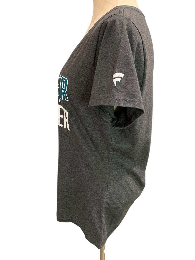 Large NFL Pro Line Womens Philadelphia Eagles Stronger Together Tshirt V-Neck