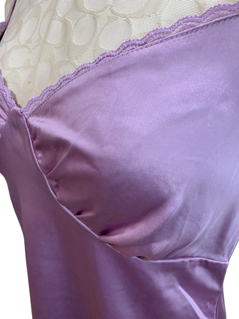 Medium L.A. Hearts Lavender Slip Dress New Satin Lace Trim
