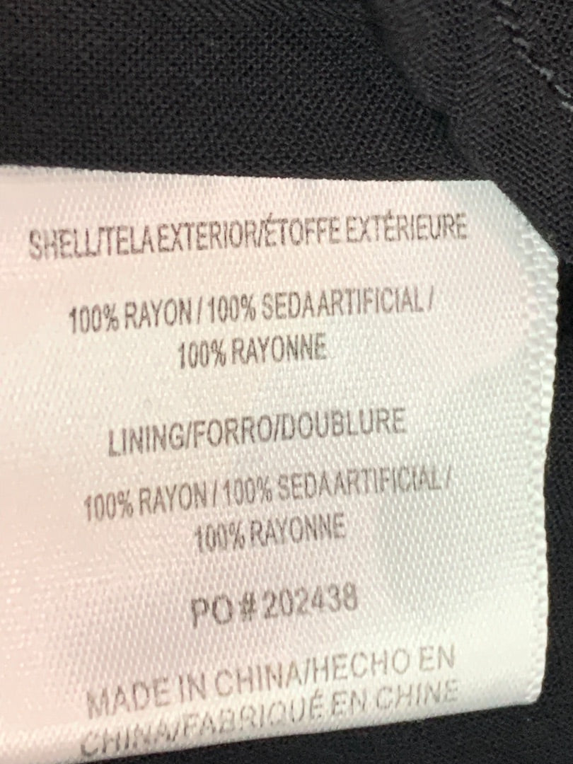 XS ModCloth Skirt Side Zip Black Pockets Lightweight Rayon
