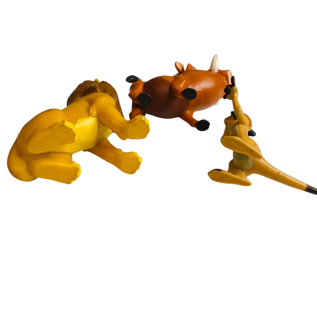 Disney Lion King Collectible Figures Simba Pumbaa Timon Lot of 3