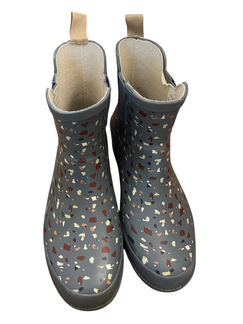 Size 8 Lucky Brand Reigney Terrazzo Rain Ankle Boot Blue Womens
