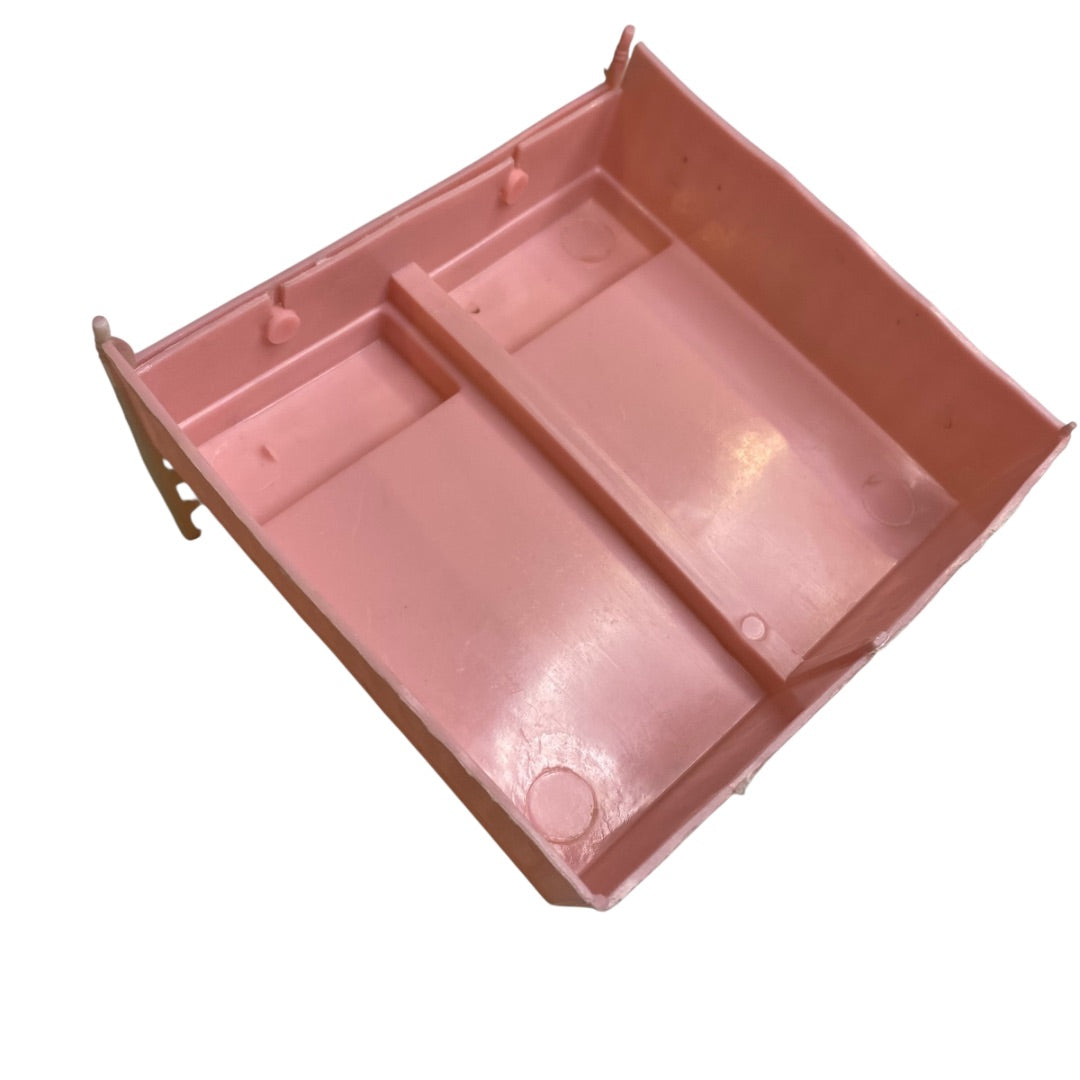 1950s MPC Dollhouse Miniature Bed Pink Plastic 1:24 Scale